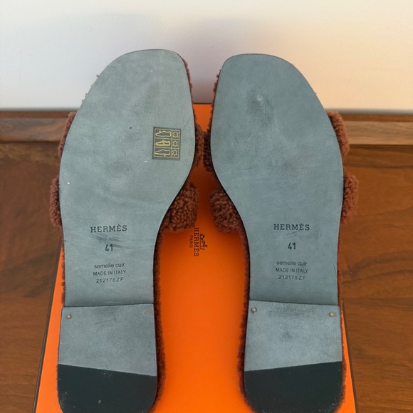 Hermes Shearling Orans W 41 Brown - Picture 3 of 4